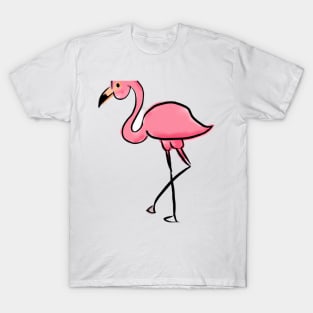 Cute Flamingo Drawing T-Shirt